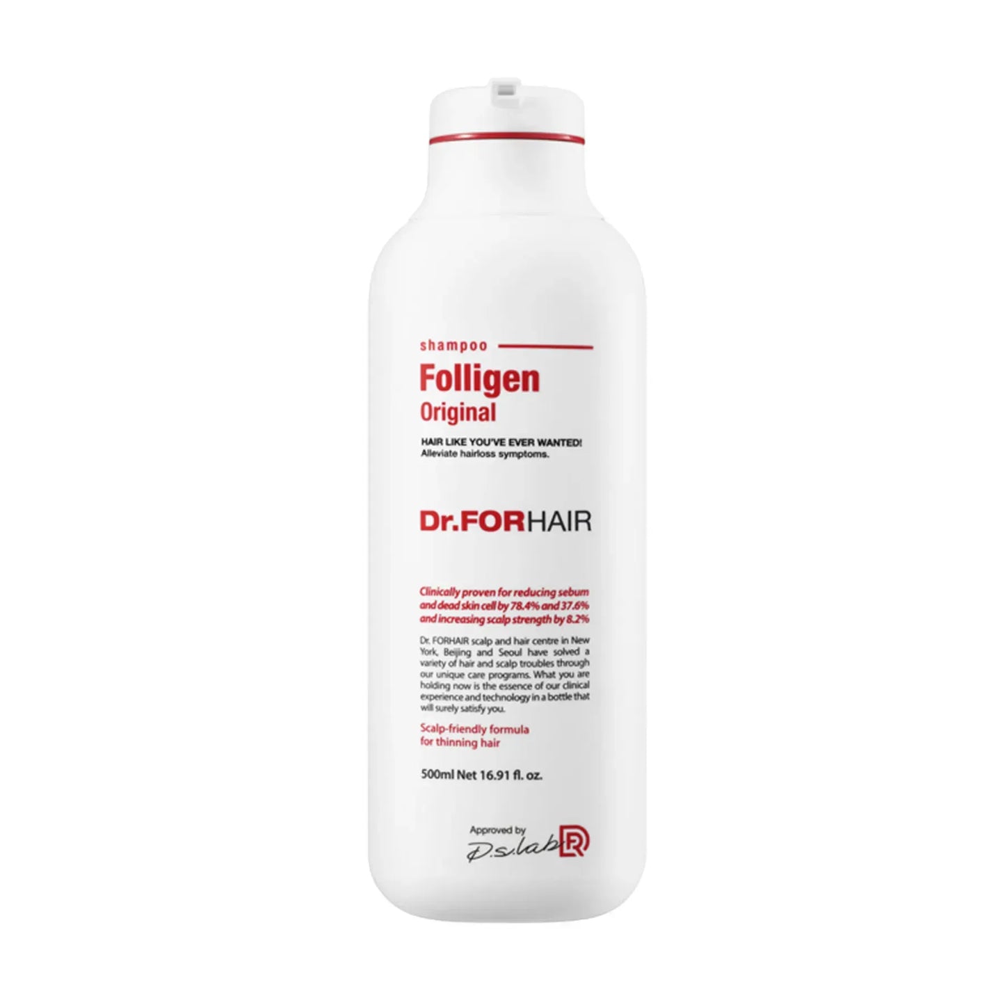 Dr. FORHAIR - Folligen Shampoo - Зміцнюючий шампунь проти випадіння волосся - 500мл