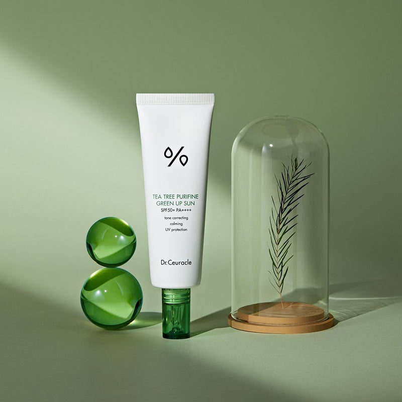 Dr.Ceuracle - Tea Tree Purifine Green Up Sun SPF 50+ PA++++ - SPF крем для нейтралізації почервонінь з екстрактом чайного дерева - 50мл