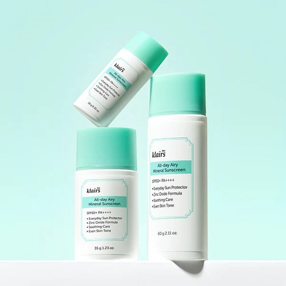 DEAR, KLAIRS - All-day Airy Mineral Sunscreen - Мінеральний сонцезахисний крем, 10 мл