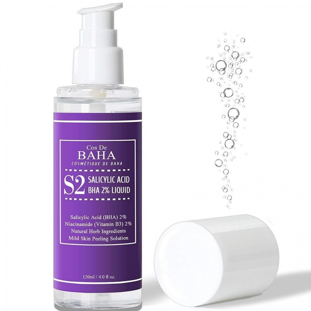 Cos De BAHA - Тонер для обличчя з саліциловою кислотою - Salicylic Acid 2% liquid Facial Toner, 200 мл.