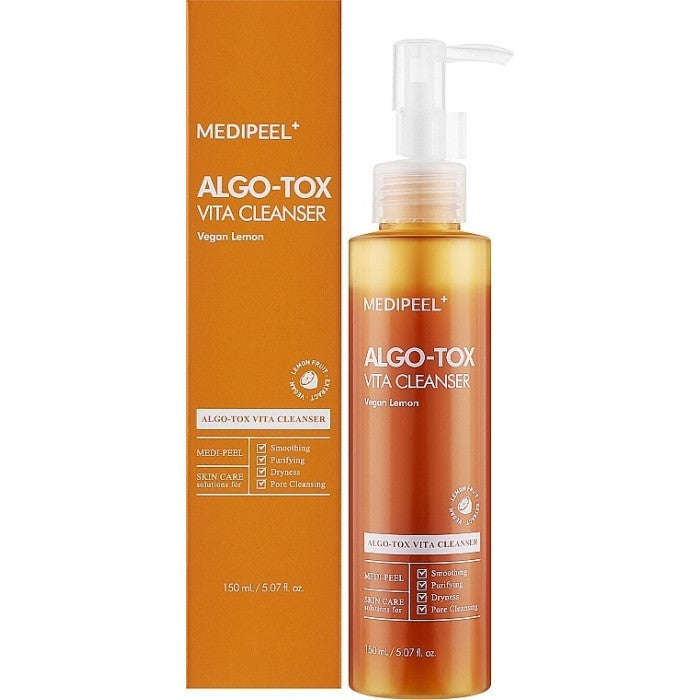 Medi-Peel - Algo-Tox Vita Cleanser Vegan Lemon - Освітлюючий гель для глибокого очищення, 150 мл.