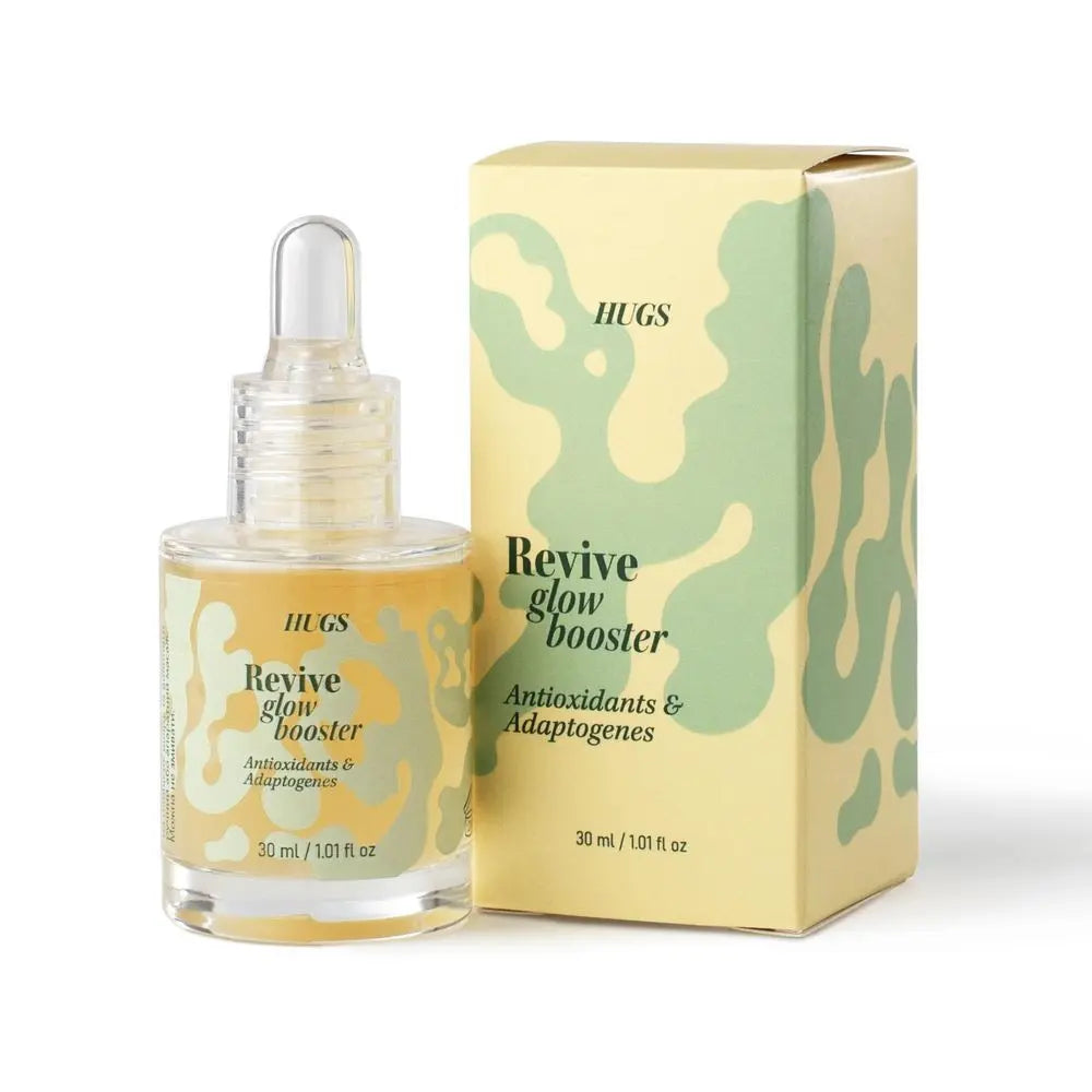 HUGS - Revive Glow Booster - Антиоксидантна сироватка з вітаміном С для вирівнювання тону та укріплення судин - 30мл
