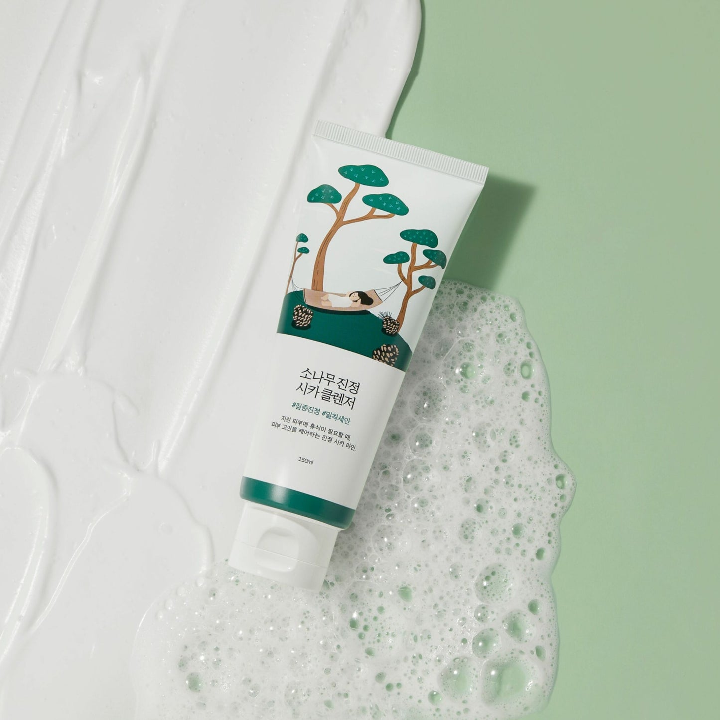 Round Lab - Pine Calming Cica Cleanser - Очищувальна пінка з екстрактом голок сосни, 150 мл.