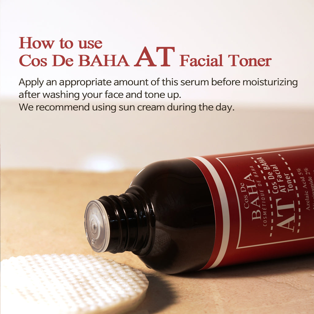 Cos De BAHA - Тонер для обличчя з азелеїновою кислотою - Azelaic Acid Facial Toner AT, 200 мл.