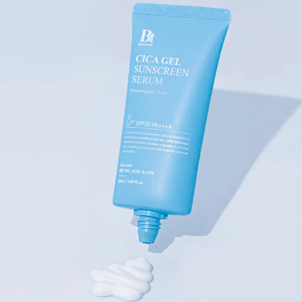 Benton - Cica Gel Sunscreen Serum SPF 50 – ніжна сонцезахисна гель-сироватка для чутливої шкіри, 50 ml.