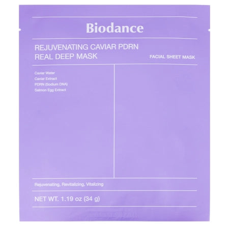 Biodance - Rejuvenating Caviar PDRN Real Deep Mask - Колагенова маска для обличчя з PDRN - 1шт/34г