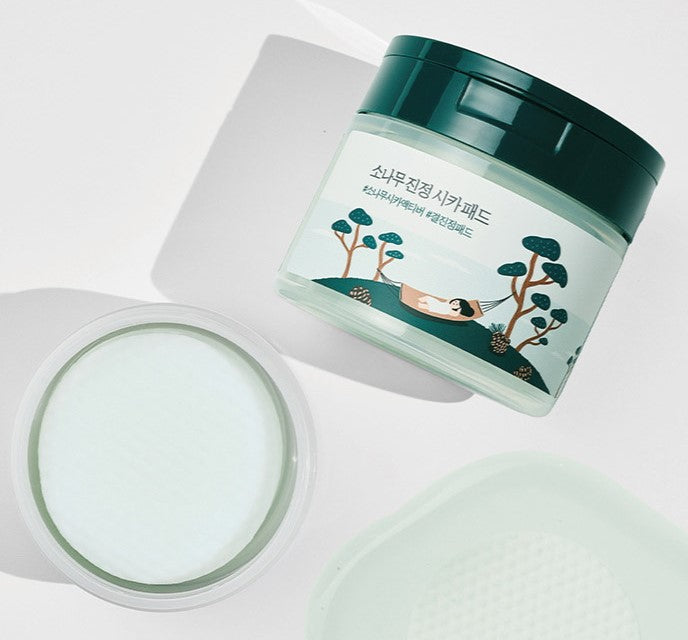 Round Lab - Pine Calming Cica Pad - Заспокійливі тонер-педи з екстрактом голок сосни - 50шт