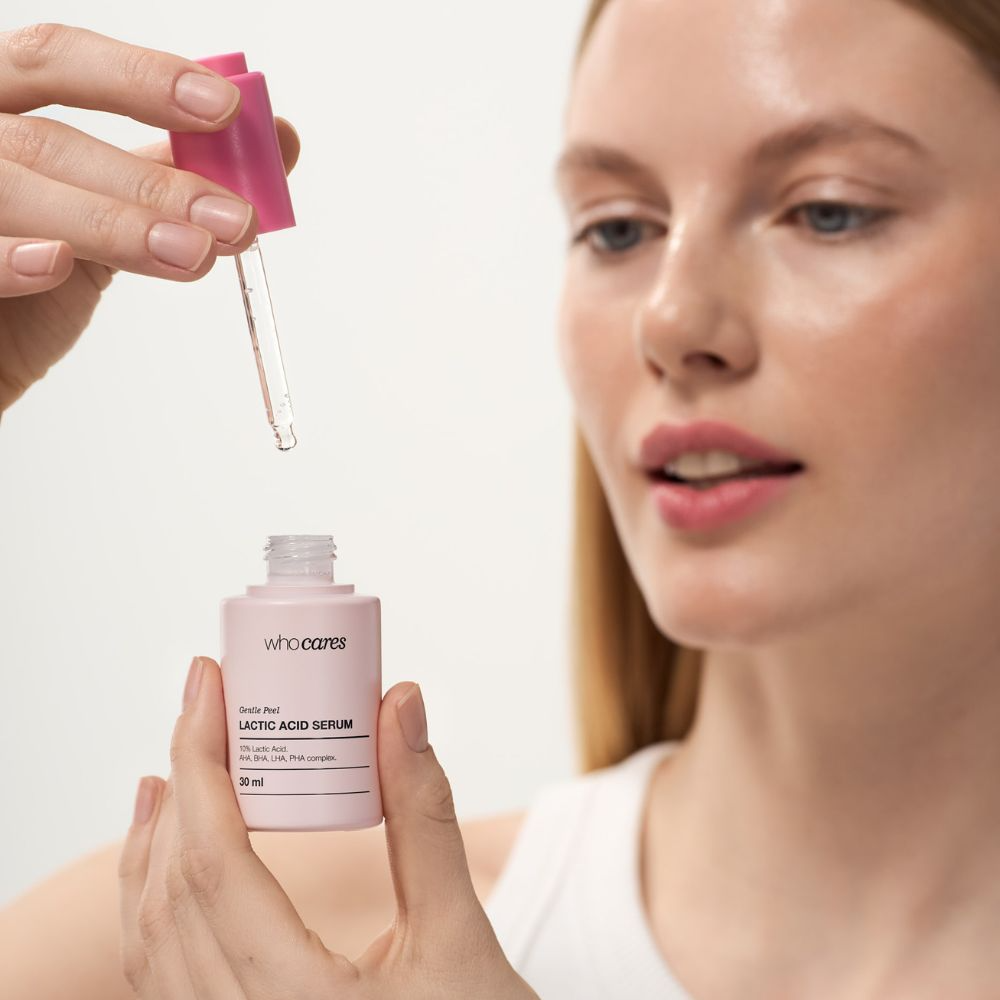 Who Cares - Gentle Peel Lactic Acid Serum - Незмивна сироватка-пілінг із молочною кислотою - 30мл