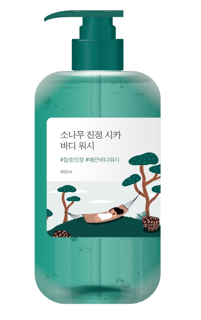 Round Lab - Pine Calming Cica Body Wash - Заспокійливий гель для душу з екстрактом голок сосни - 400мл
