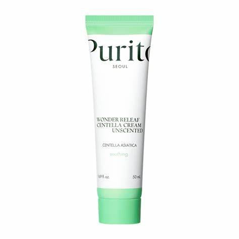 Purito - Seoul Wonder Releaf Centella Cream Unscented - заспокійливий крем без ефірних олій, 50 мл.