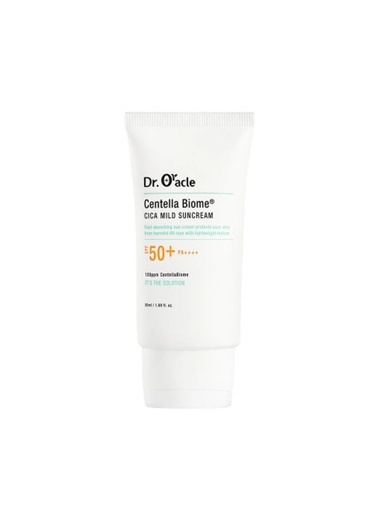 Dr. Oracle - Centella Biome Cica Mild Suncream - Заспокійливий сонцезахисний крем для обличчя - 50мл