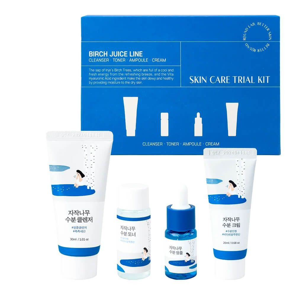 Round Lab - Birch Juice Trial Kit - зволожуючий набір для шкіри з березовим соком