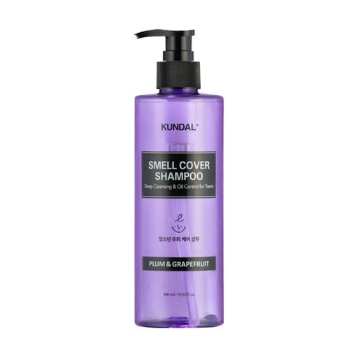 Kundal - Smell Cover Shampoo, Plum & Grapefruit - Шампунь проти жирності волосся для підлітків "Слива & Грейпфрут" - 400мл