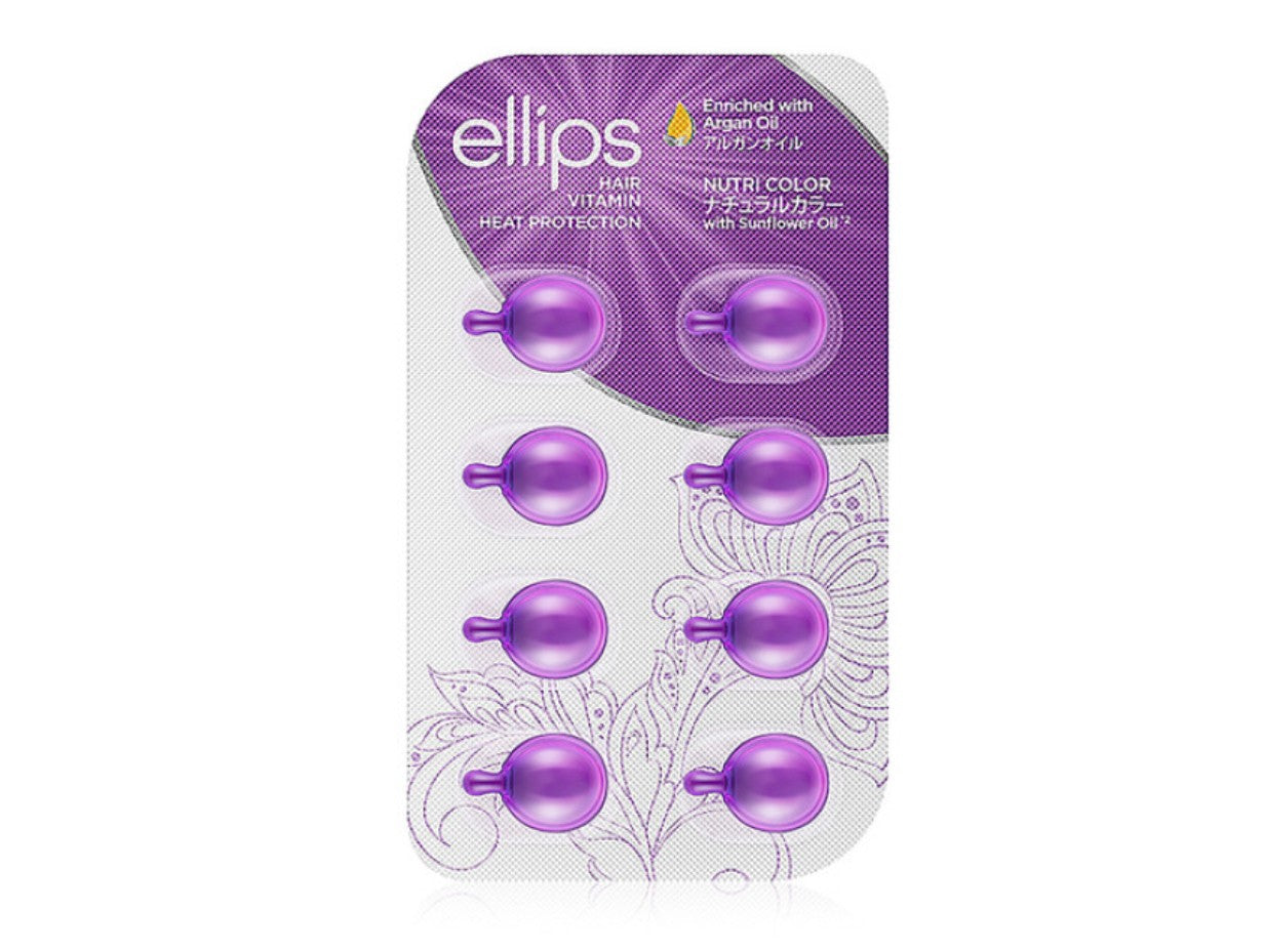 ELLIPS - Hair Vitamin Nutri Color With Triple Care - Вітаміни для волосся Сяйво кольору - 8х1 мл