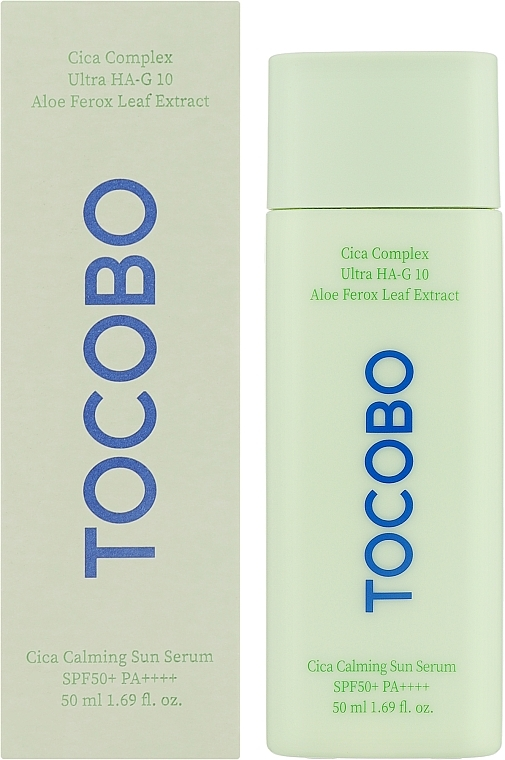 TOCOBO - Cica Calming Sun Serum SPF50+ PA++++ - Заспокійливий SPF із заспокійливим ефектом, 50 мл.