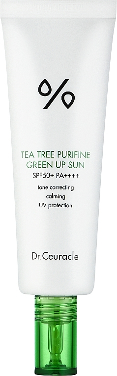 Dr.Ceuracle - Tea Tree Purifine Green Up Sun SPF 50+ PA++++ - SPF крем для нейтралізації почервонінь з екстрактом чайного дерева - 50мл