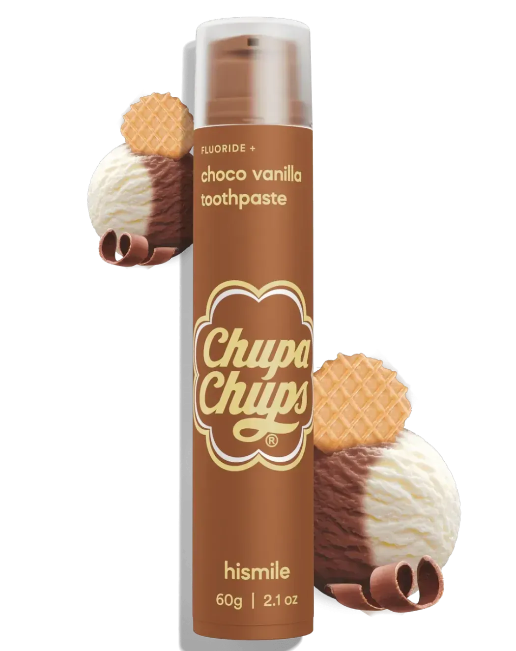 Hismile - Chupa Chups Choco Vanilla Toothpaste - Зубна паста зі шоколадно-ванільним смаком - 60г