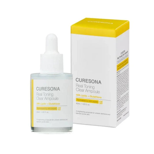 Curesona - Real Toning Clear Ampoule - Сироватка для обличчя для вирівнювання тону шкіри та зменшення пігментації - 40мл