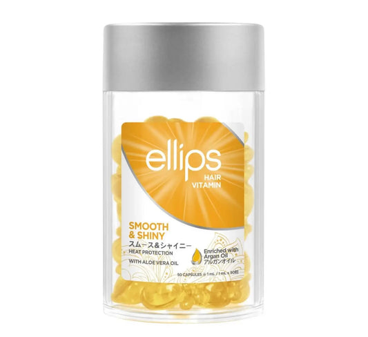 Ellips - Hair Vitamin Smooth & Shiny With Aloe Vera Oil - Вітамінні капсули для волосся Розкішне сяйво" - 50шт