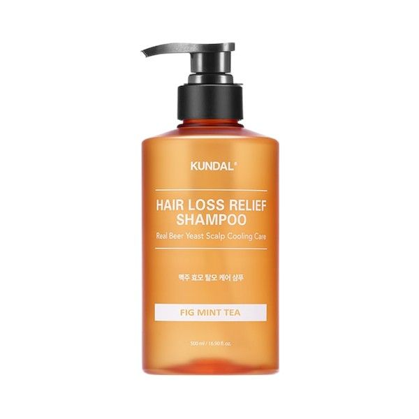 Kundal - Beer Yeast Hair Loss Relief Shampoo Fig Mint Tea - Шампунь пивний для об'єму тонкого волосся Інжир - 500мл
