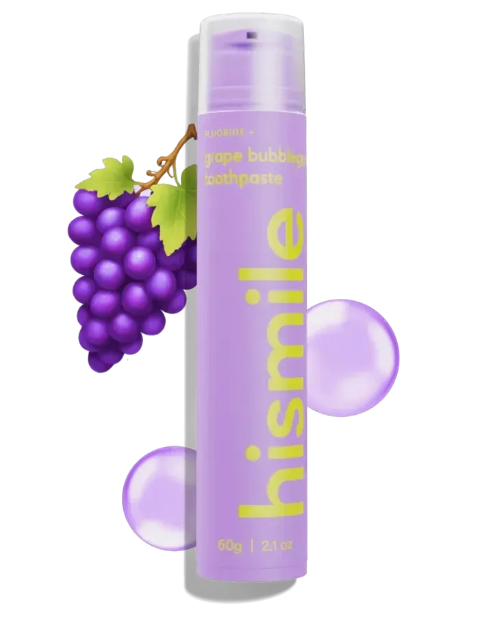 Hismile - Grape Bubblegum Toothpaste - Зубна паста зі смаком виноградної жуйки - 60г