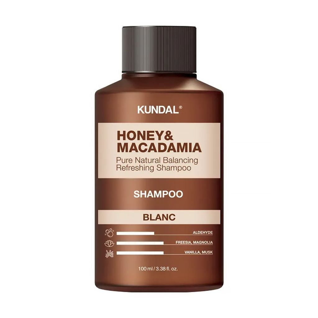 Kundal Шампунь відновлюючий ВАНІЛЬ, 100 мл - Honey & Macadamia Pure Natural Balancing Refreshing Shampoo, 100 мл.