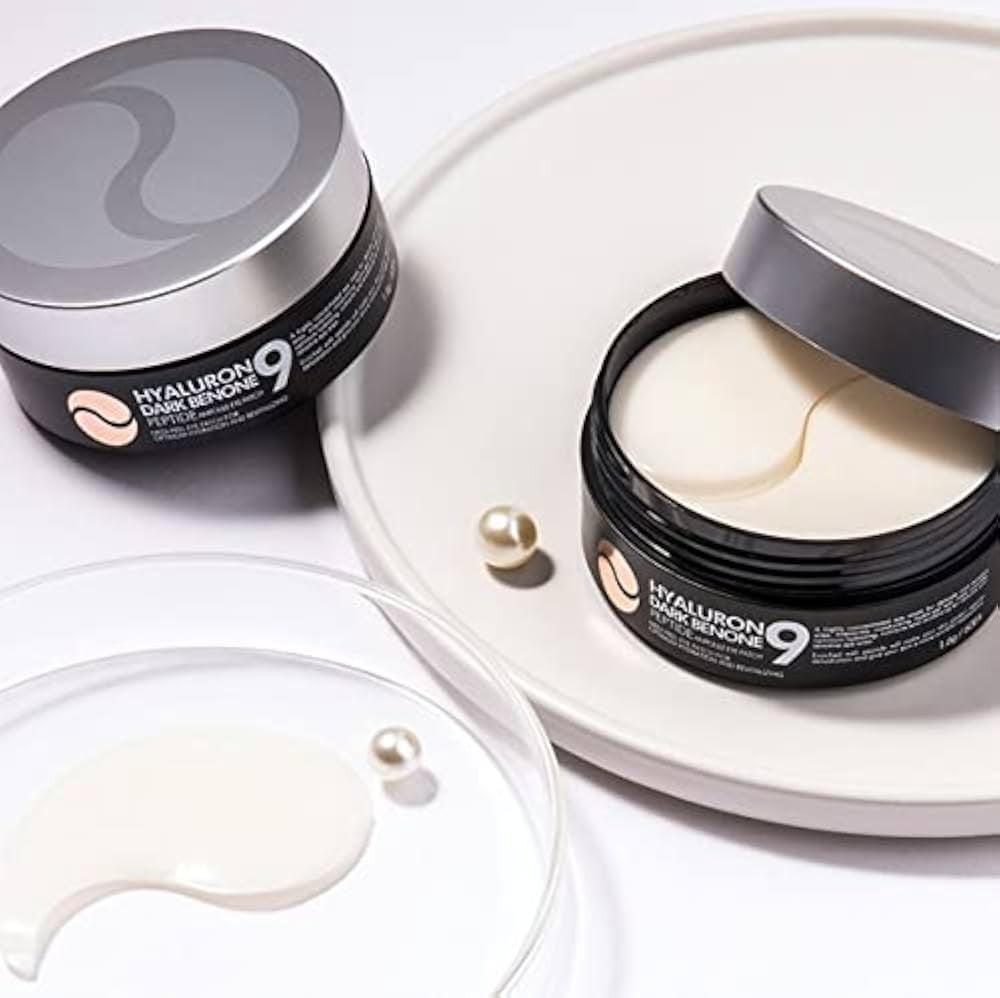 Medi-Peel - Hyaluron Dark Benone Peptide 9 Ampoule Eye Patch - Мультифункціональні патчі зволожують і освітлюють шкіру навколо очей, 60 шт