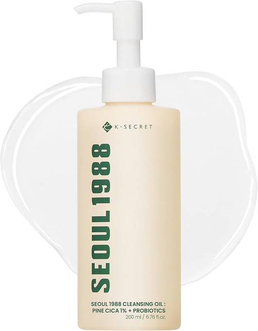 K-SECRET - SEOUL 1988 Cleansing Oil Pine Cica 1% + Probiotics - Гідрофільна олія з сосною, центеллою та пробіотиками - 200 мл.
