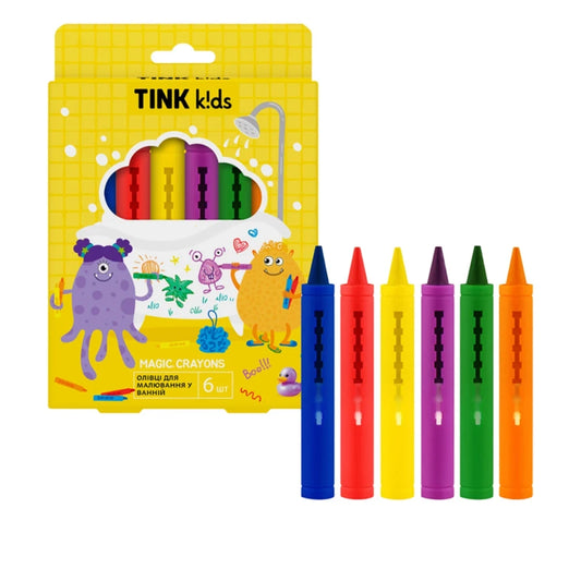 Tink Kids - Magik Crayons - Олівці для малювання в ванній - 6 шт