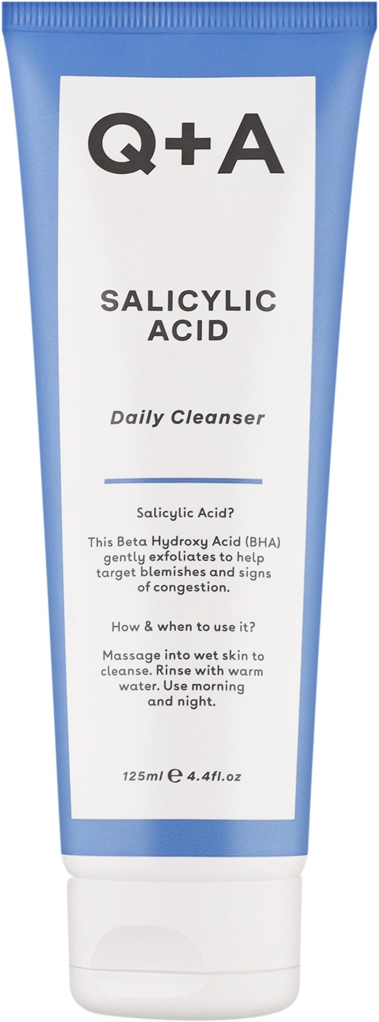 Q+A - Salicylic Acid Daily Cleanser — ніжний гель для вмивання, 125 мл.