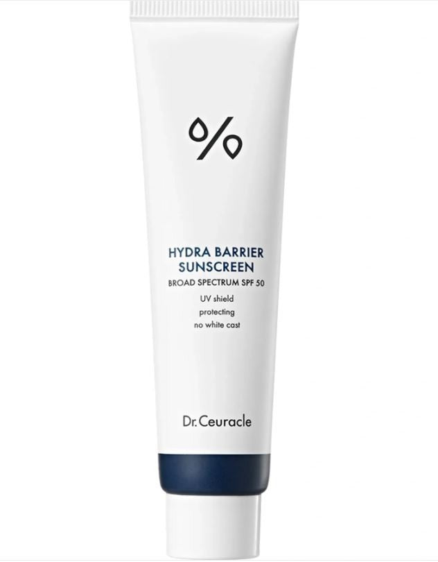 Dr.Ceuracle - Hydra Barrier Sunscreen SPF 50 - Зволожувальний сонцезахисний крем на основі фізичних фільтрів - 50мл