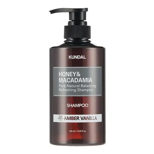 Kundal - Honey & Macadamia Nature Shampoo Amber Vanilla - Шампунь відновлюючий "Амбра Ваніль" - 500 мл.