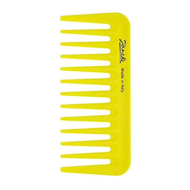 Janeke - Mini Supercomb With Wide Teeth - Гребінець плаский міні лимон