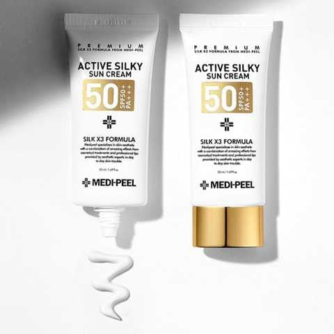 Medi-Peel - Active Silky Sun Cream SPF50+ PA+++ - СПФ на змішаних фільтрах - 50мл