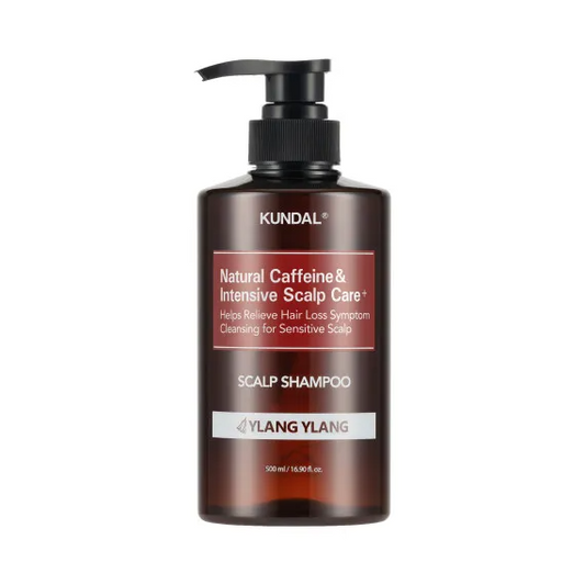 Kundal - Natural Caffeine & Intensive Scalp Care Shampoo Ylang-Ylang - Шампунь проти випадіння волосся "Іланг-Іланг" - 500мл