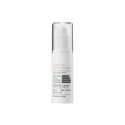 Derma Factory – NMN 1% Renewing Serum, Оновлююча антиоксидантна сироватка NMN 1%, 30 мл.