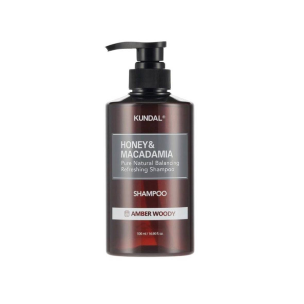 KUNDAL - Honey & Macadamia Nature Shampoo Amber Woody - відновлюючий шампунь - 500 мл