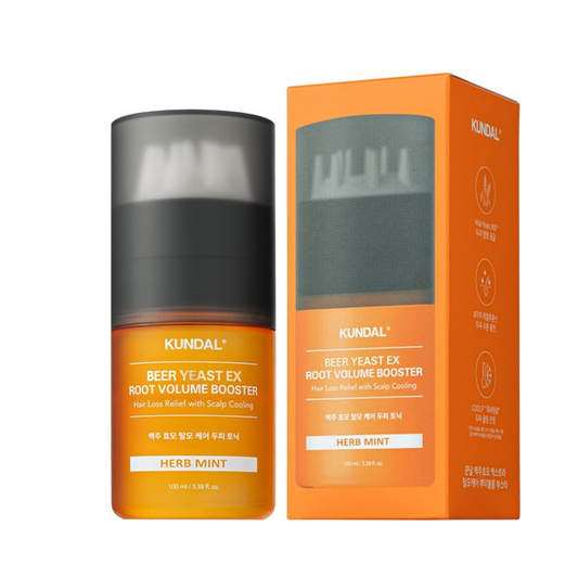 KUNDAL - Beer Yeast Ex Root Volume Booster Herb Mint - Тонік для прикореневого об'єму - 100 мл