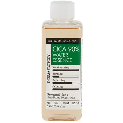 DERMA FACTORY - Cica 90% Water Essence - заспокійливий тонер-есенція з 90% екстракту центели, 150 мл