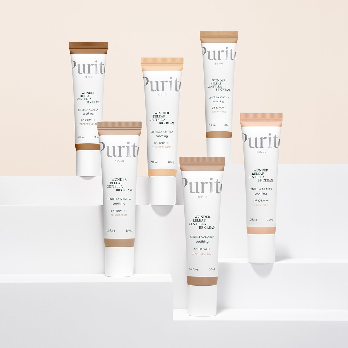 PURITO - Seoul Wonder Releaf №23 Natural Beige - BB-крем для природного покриття та зволоження, 30 мл.