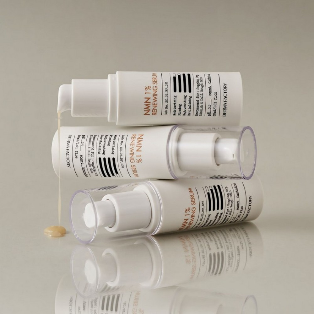 Derma Factory – NMN 1% Renewing Serum, Оновлююча антиоксидантна сироватка NMN 1%, 30 мл.