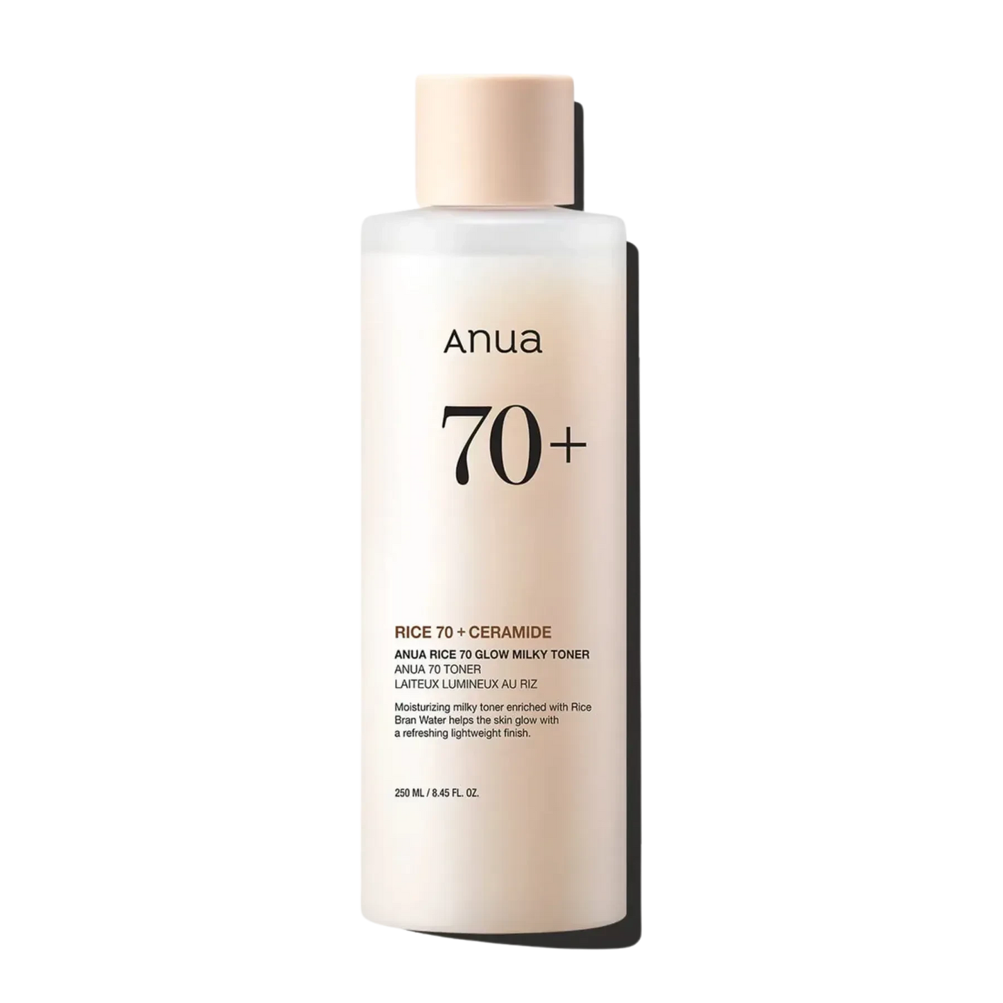 ANUA - RICE 70 GLOW MILKY TONER - Поживний тонер на рисовій воді для сяяння шкіри - 250мл