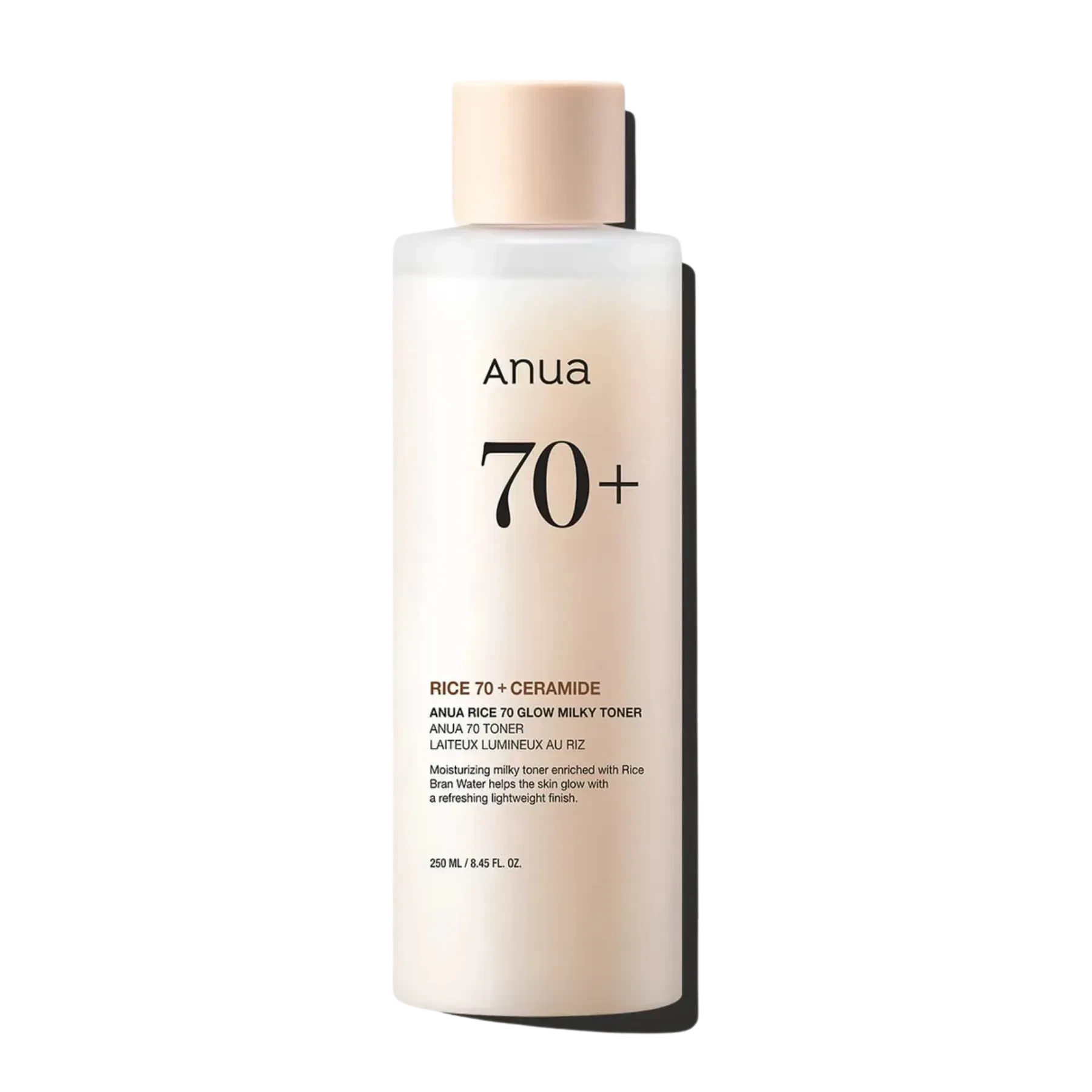 ANUA - RICE 70 GLOW MILKY TONER - Поживний тонер на рисовій воді для сяяння шкіри - 250мл