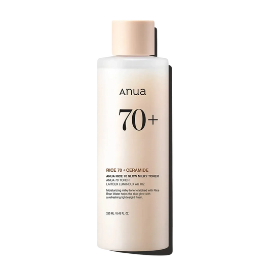 ANUA - RICE 70 GLOW MILKY TONER - Поживний тонер на рисовій воді для сяяння шкіри - 250мл