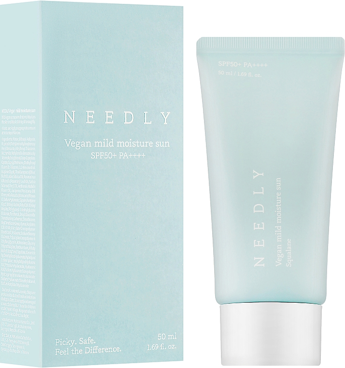 Needly Moisture Sun SPF 50 – легкий сонцезахисний крем із зволожувальним ефектом, 50 мл.