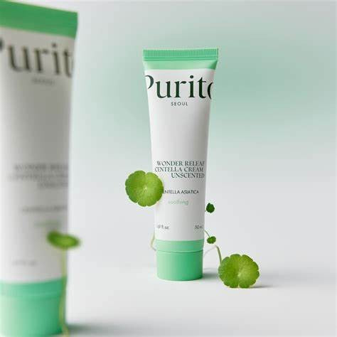 Purito - Seoul Wonder Releaf Centella Cream Unscented - заспокійливий крем без ефірних олій, 50 мл.