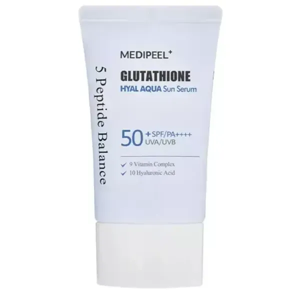 MEDIPEEL - Glutathione Hyal Aqua Sun Serum - SPF сироватка з глутатіоном - 50мл
