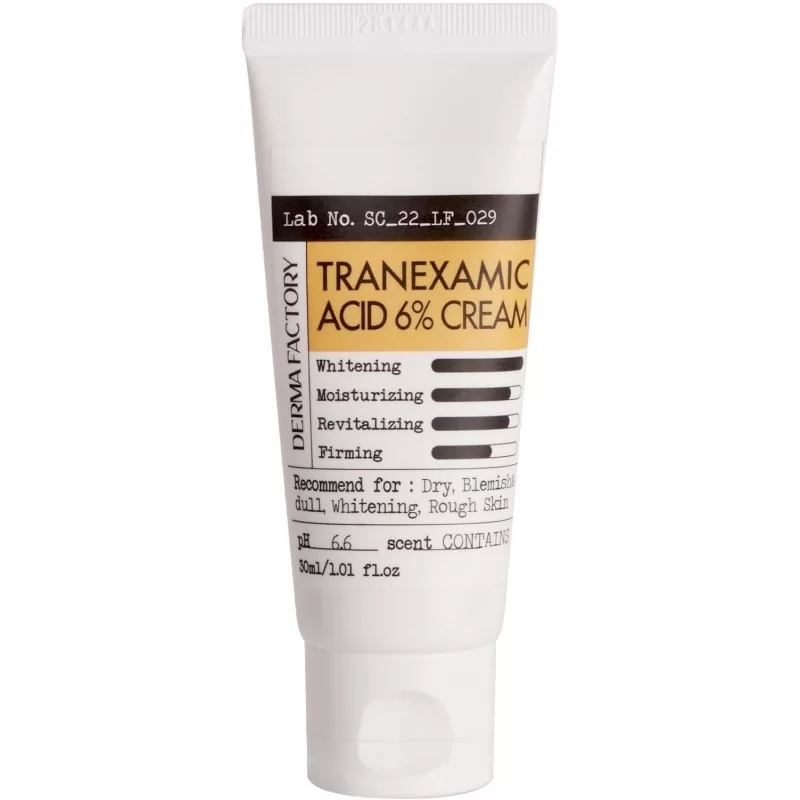 Derma Factory - Tranexamic Acid 6% Cream - Інтенсивний освітлюючий та антиоксидантний крем - 30 мл