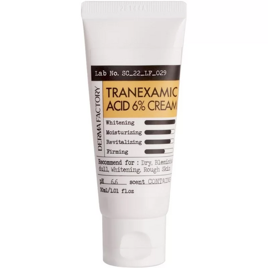 Derma Factory - Tranexamic Acid 6% Cream - Інтенсивний освітлюючий та антиоксидантний крем - 30 мл
