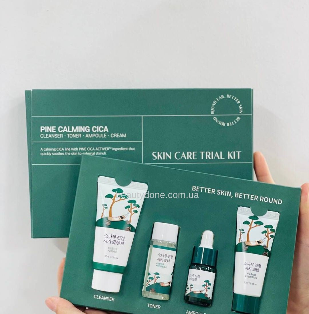 Round Lab - Pine Calming Cica Trial Kit - заспокійливий набір для шкіри з екстрактом сосни